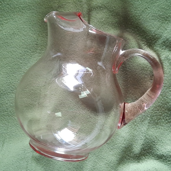 Vintage Depression Glass Light Pink Pitcher - Picture 6 of 7